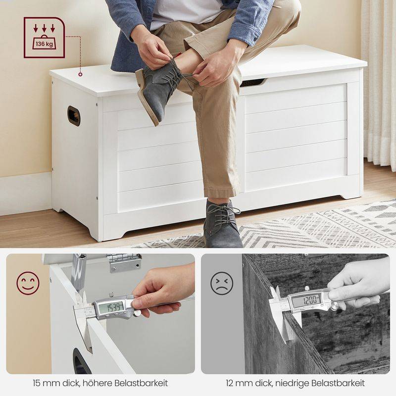Songmics VASAGLE Schuhbank mit Stauraum und 2 Sicherheitsscharnieren Sonderangebot der Fabrik