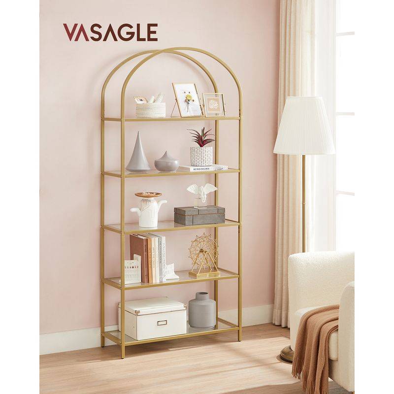 Songmics VASAGLE Regal mit 5 Ebenen bogenförmig zollfrei