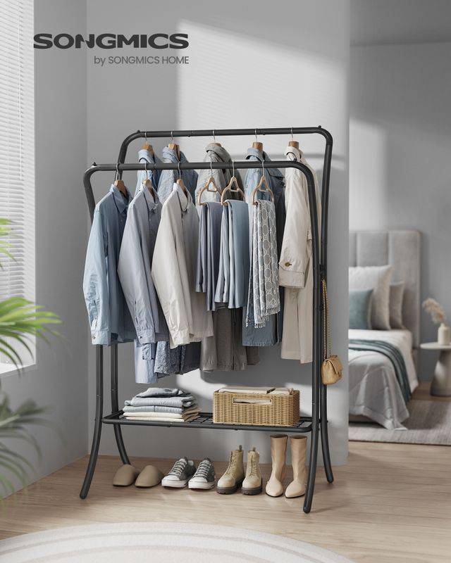 Songmics SONGMICS Garderobe aus Metall mit 6 Haken tintenschwarz Black Friday