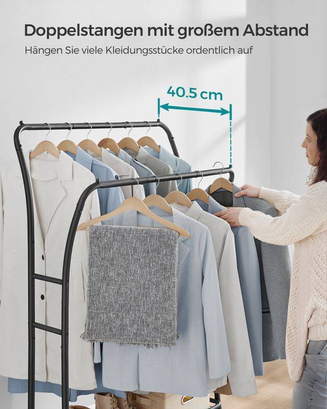 Songmics SONGMICS Garderobe aus Metall mit 6 Haken tintenschwarz Black Friday
