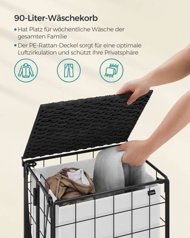 Songmics SONGMICS Wäschesammler mit Rollen Bestseller