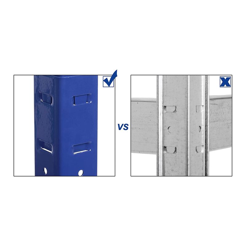 Songmics SONGMICS 2er Set Schwerlast-Regal 150 cm hoch blau Super Sparpreis