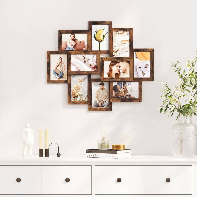 Songmics SONGMICS Bilderrahmen-Collage für 10 Fotos Vintagebraun Discount Store für neue Produkte