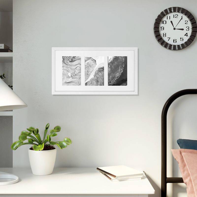 Songmics SONGMICS Bilderrahmen für 3 Fotos Weiß Nur noch ein Tag übrig