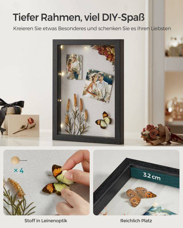 Songmics SONGMICS Fotorahmen zum Befüllen mit spurenlosen Wandhaken Clearance-Verkauf
