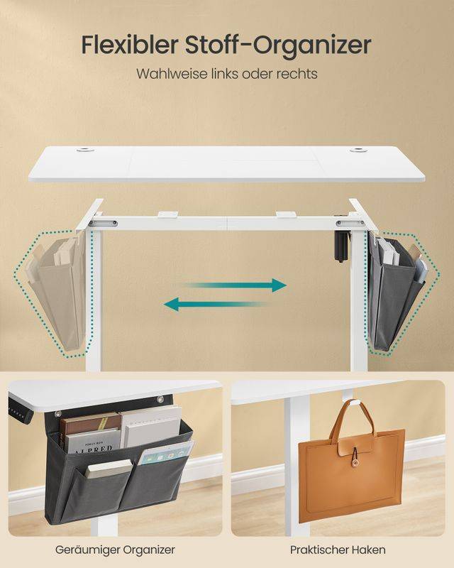 Songmics SONGMICS Höhenverstellbarer Schreibtisch elektrisch 60 x 120 x (72-120) cm Hotsell