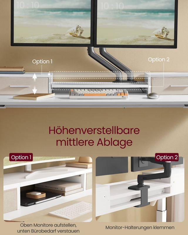 Songmics VASAGLE Schreibtisch Höhenverstellbar und elektrisch im Angebot