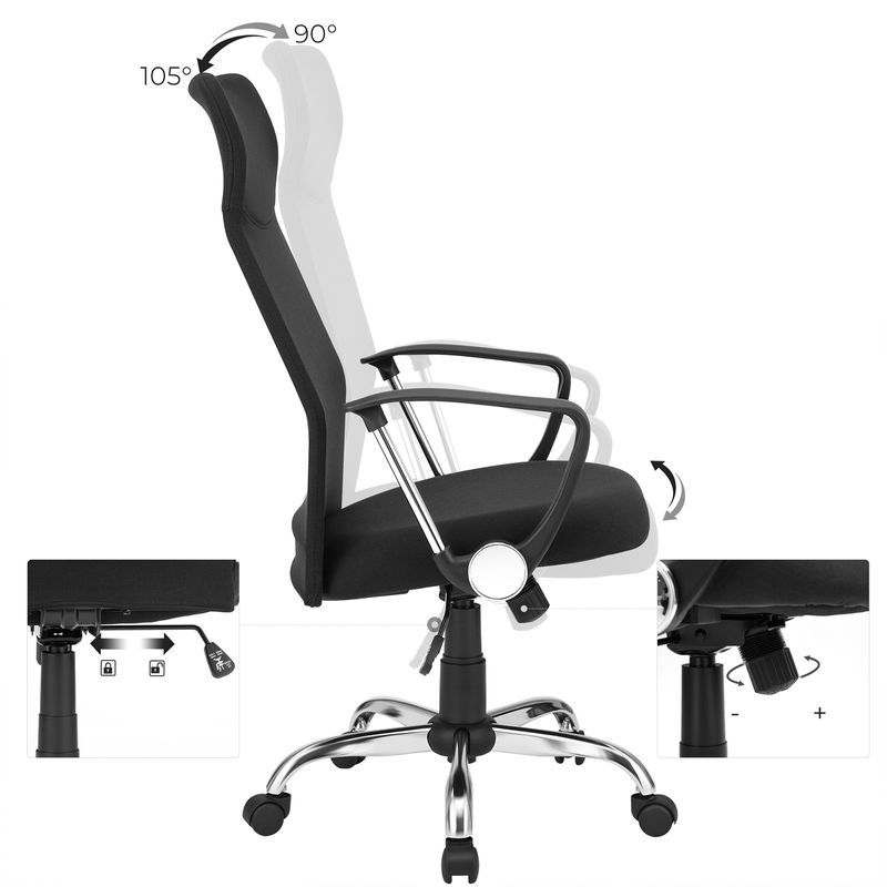 Songmics SONGMICS Ergonomischer Schreibtischstuhl mit gepolstertem Sitz Meist gekauft