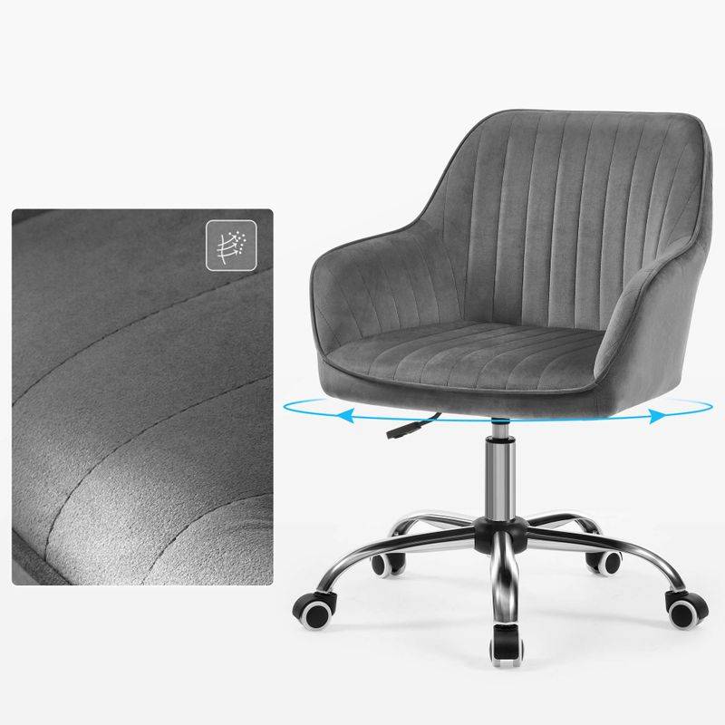 Songmics SONGMICS Drehstuhl mit Samtbezug Fabrikpreis