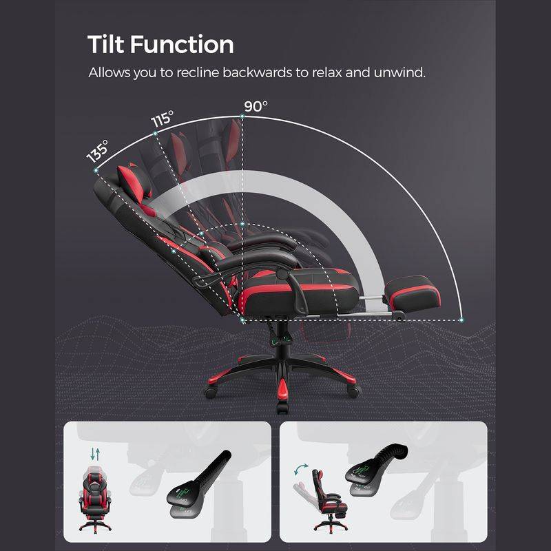 Songmics SONGMICS Ergonomischer Bürostuhl mit Fußstütze Begrenztes Angebot