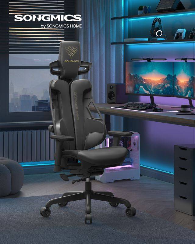 Songmics SONGMICS Gaming-Stuhl mit Kopfstütze und Armlehnen Weihnachtsangebot