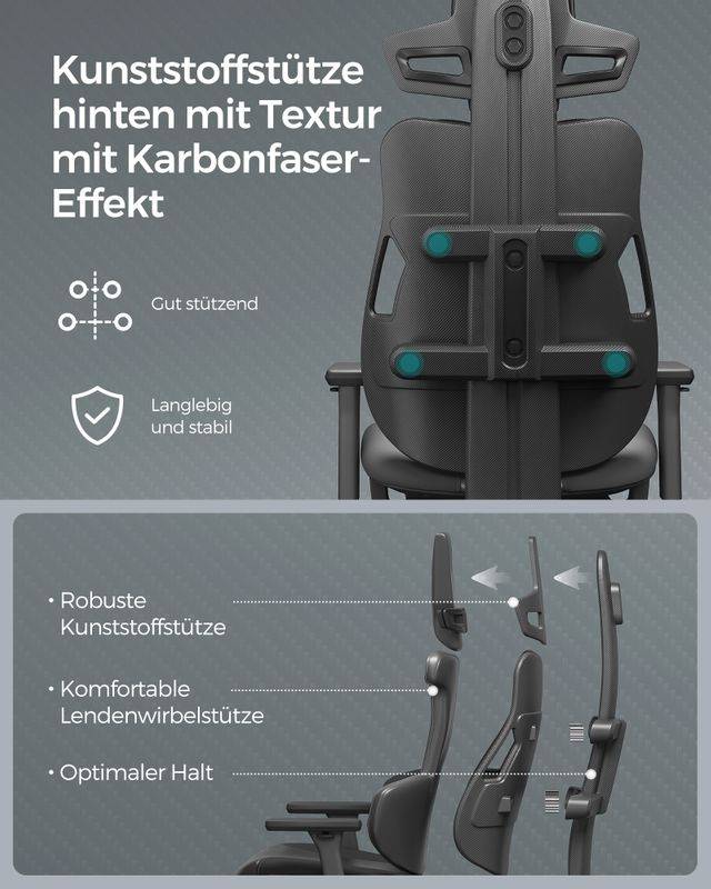 Songmics SONGMICS Gaming-Stuhl mit Kopfstütze und Armlehnen Weihnachtsangebot