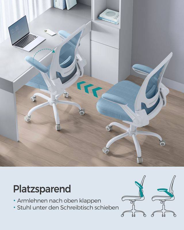 Songmics SONGMICS Bürostuhl gepolsterte Wippfunktion Armlehnen Valentinstagsangebot