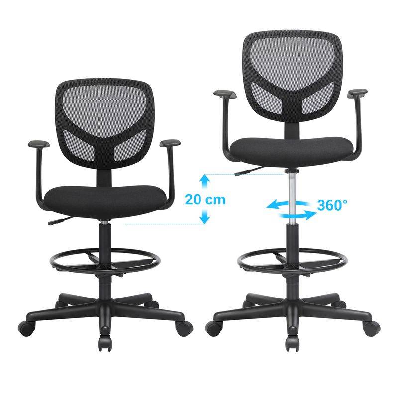 Songmics SONGMICS Ergonomischer Bürostuhl mit Armlehnen Lagerräumung