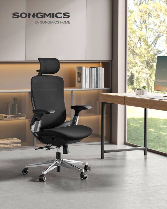 Songmics SONGMICS Schreibtischstuhl neigbare Rückenlehne tintenschwarz Top Angebot