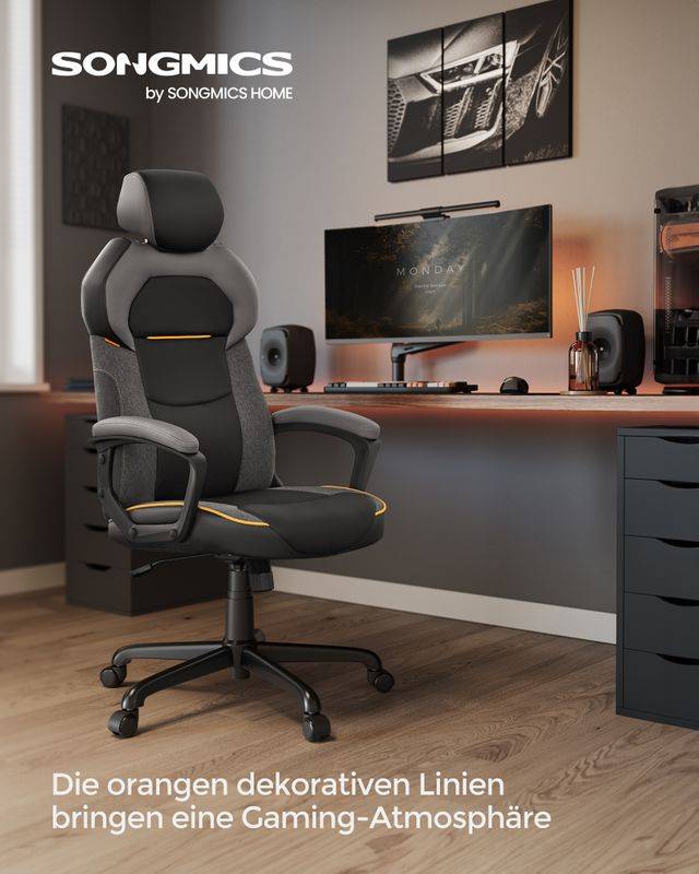 Songmics SONGMICS Gaming-Stuhl mit verstellbarer Kopfstütze Neueste Mode