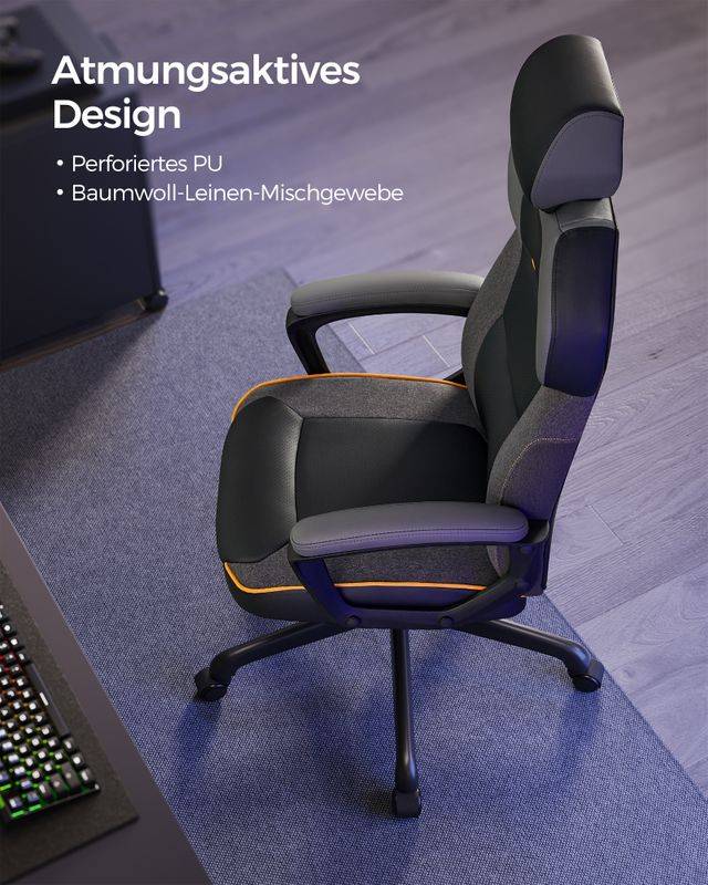Songmics SONGMICS Gaming-Stuhl mit verstellbarer Kopfstütze Neueste Mode