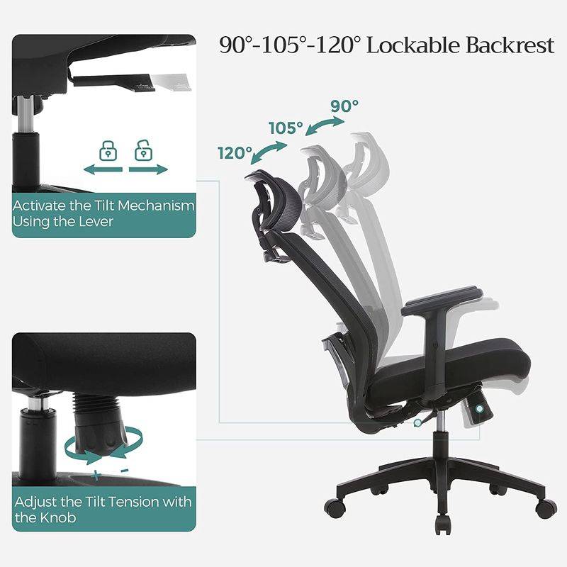 Songmics SONGMICS Bürostuhl schwarz Online Outlet