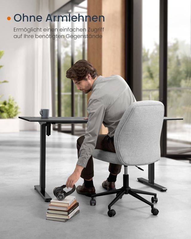 Songmics SONGMICS HOME Schreibtischstuhl mit Sitzfläche und Fußkreuz Tägliche Deals