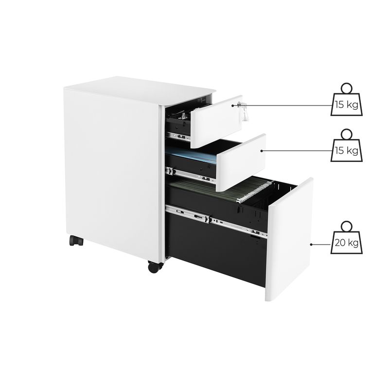 Songmics SONGMICS Büroschrank mit Rollen und Schloss Tiefpreis