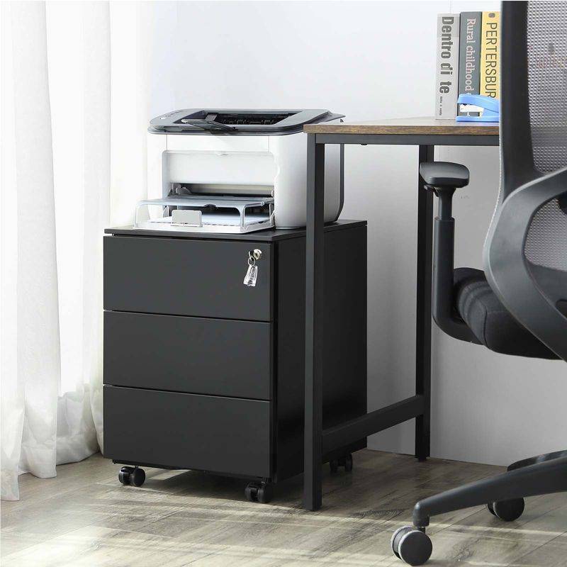 Songmics SONGMICS Mobiler Aktenschrank mit 3 Schubladen Super Sparpreis
