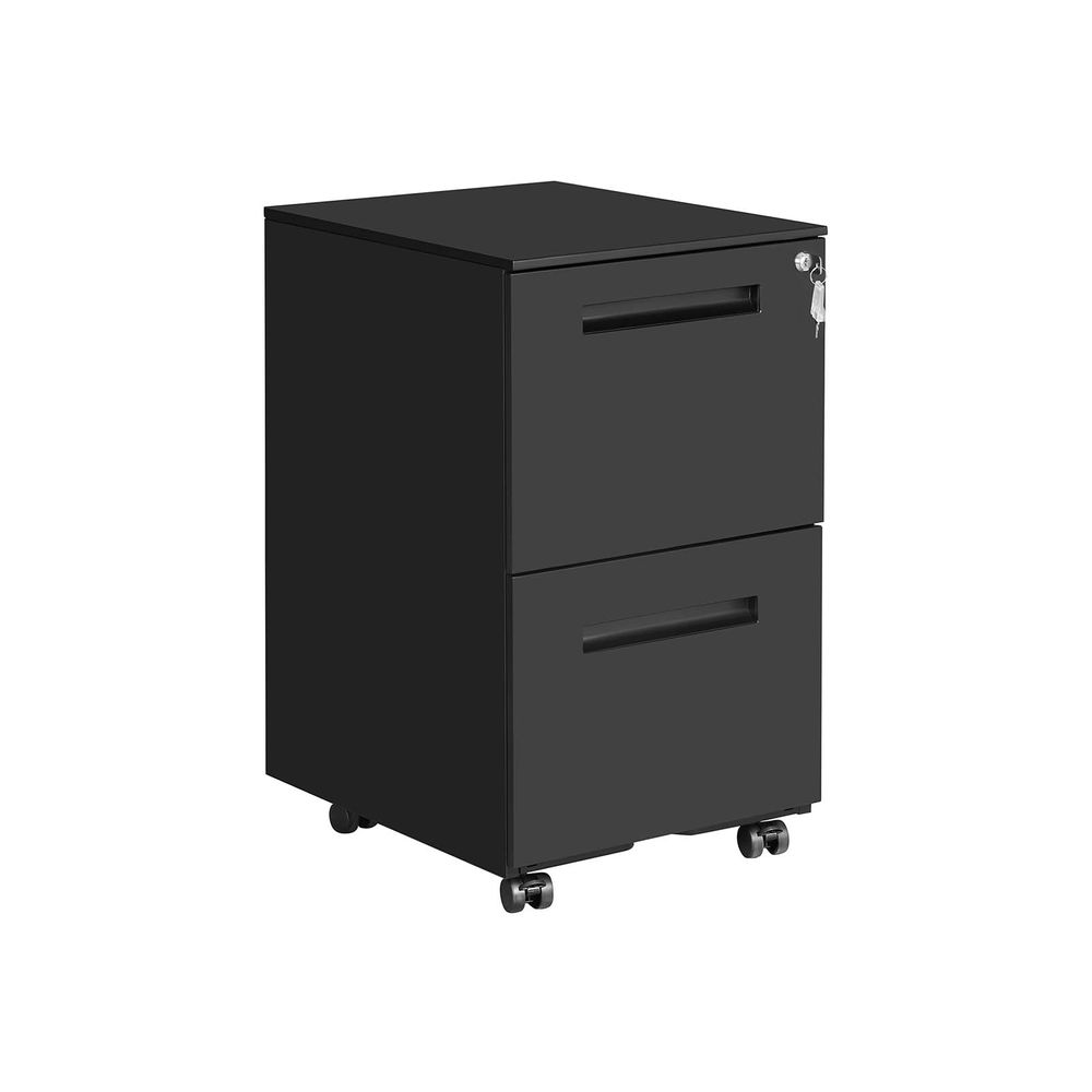 Songmics SONGMICS Abschließbarer Aktenschrank mit 2 Schubladen
