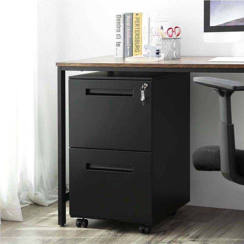 Songmics SONGMICS Abschließbarer Aktenschrank mit 2 Schubladen Wochenangebot