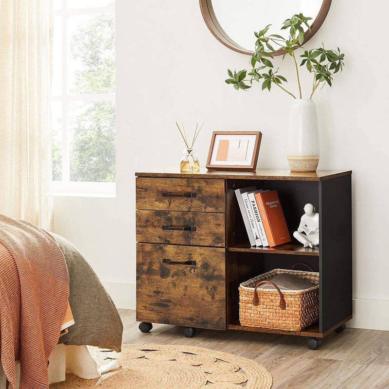 Songmics VASAGLE Industriestil Aktenschrank mit Rollen Neueste Stile