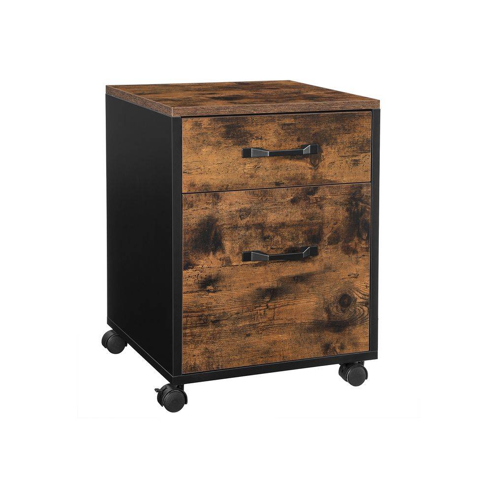 Songmics VASAGLE Rollcontainer vintagebraun-schwarz