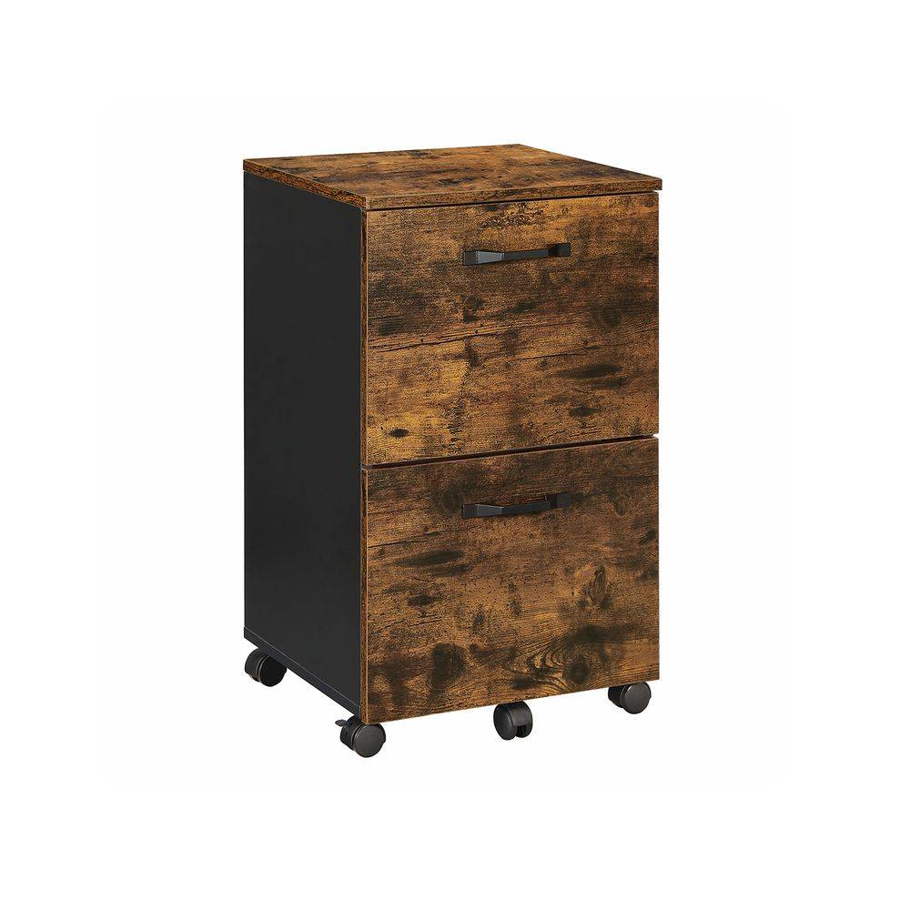 Songmics VASAGLE Rollcontainer vintagebraun-schwarz