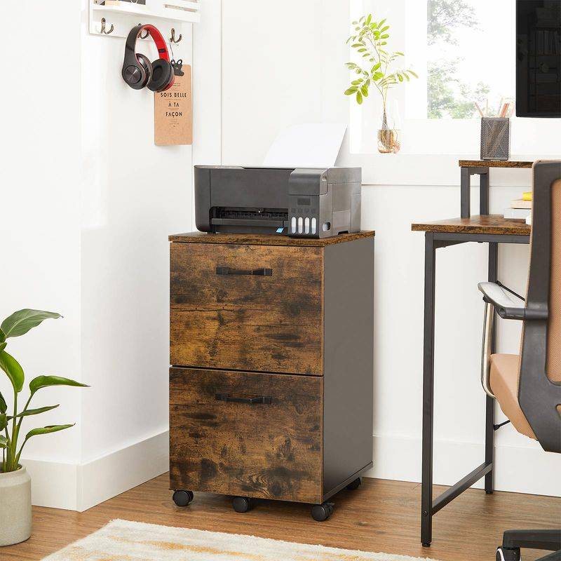Songmics VASAGLE Rollcontainer vintagebraun-schwarz Zeitbegrenzte Promotion