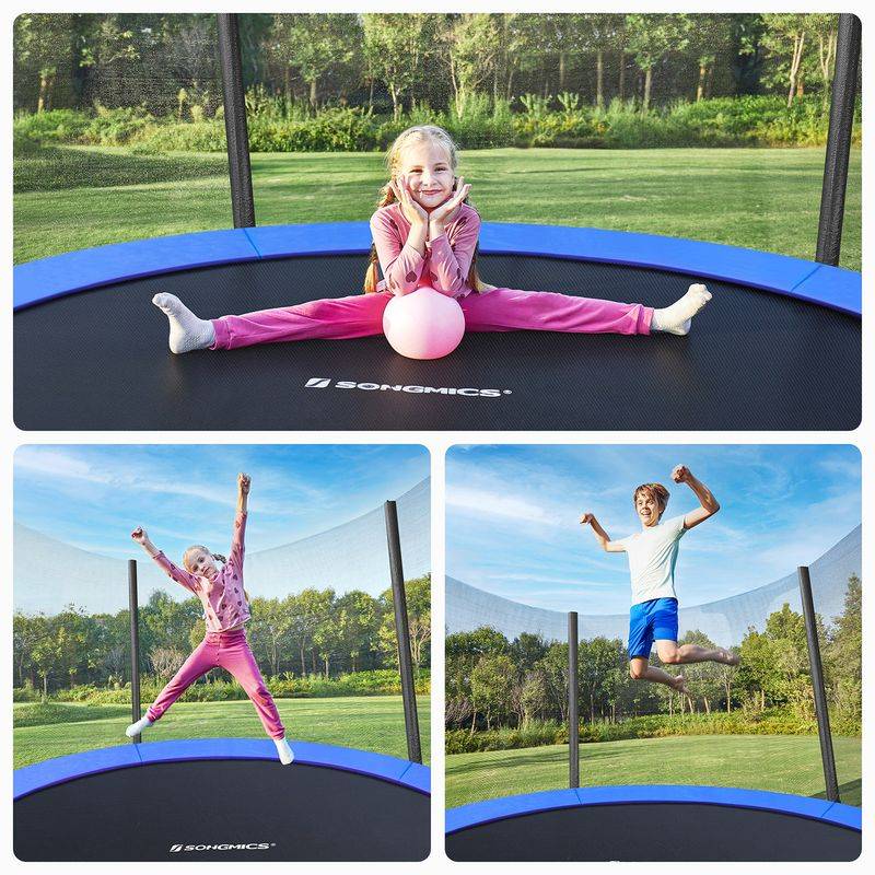 Songmics SONGMICS Trampolin Ø 183 cm Schwarz-Blau 50% Rabatt mit kostenlosem Versand