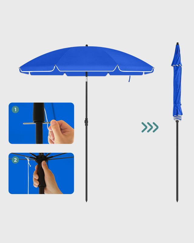 Songmics SONGMICS Sonnenschirm für Strand mit UPF 50+ UV-Schutz Rabatt