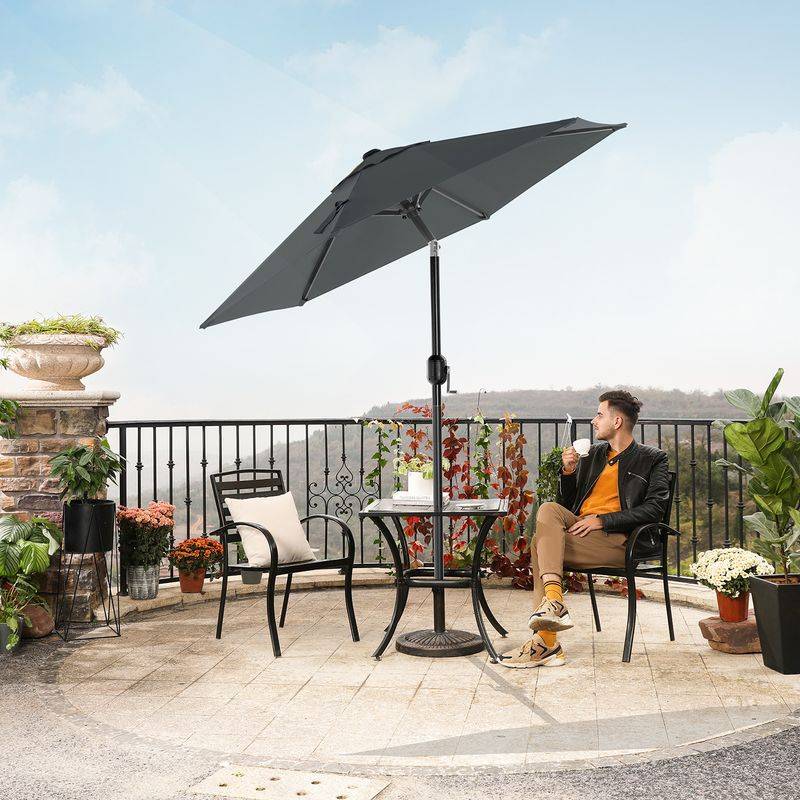 Songmics SONGMICS Knickbarer Sonnenschirm mit Kurbel ohne Ständer Günstig kaufen