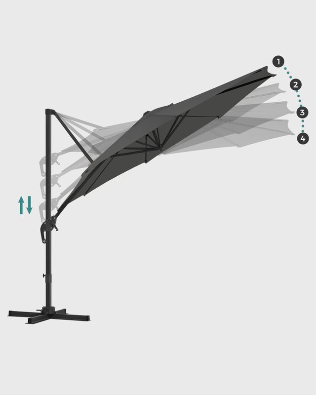 Songmics SONGMICS Ampelschirm um 360° drehbar Versandkostenfrei