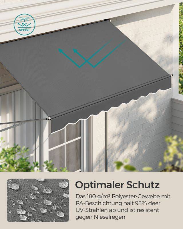 Songmics SONGMICS Klemmmarkise mit Handkurbel für Sonnenschutz Große Rabatte
