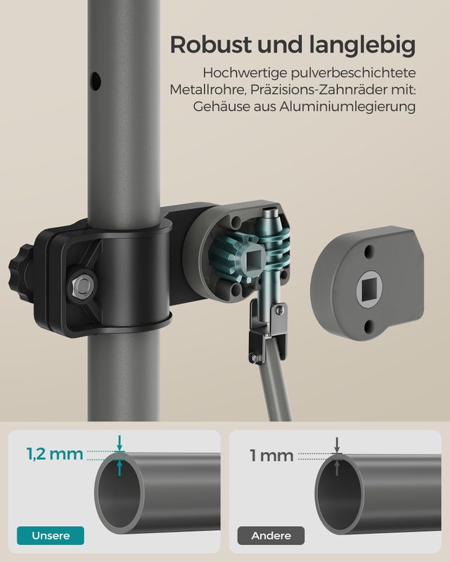 Songmics SONGMICS Klemmmarkise mit Handkurbel für Sonnenschutz Große Rabatte