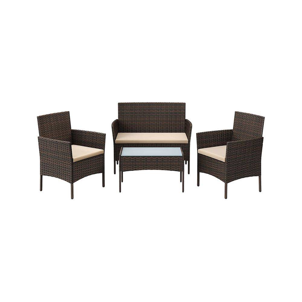 Songmics SONGMICS Gartenmöbel-Set aus PE-Polyrattan