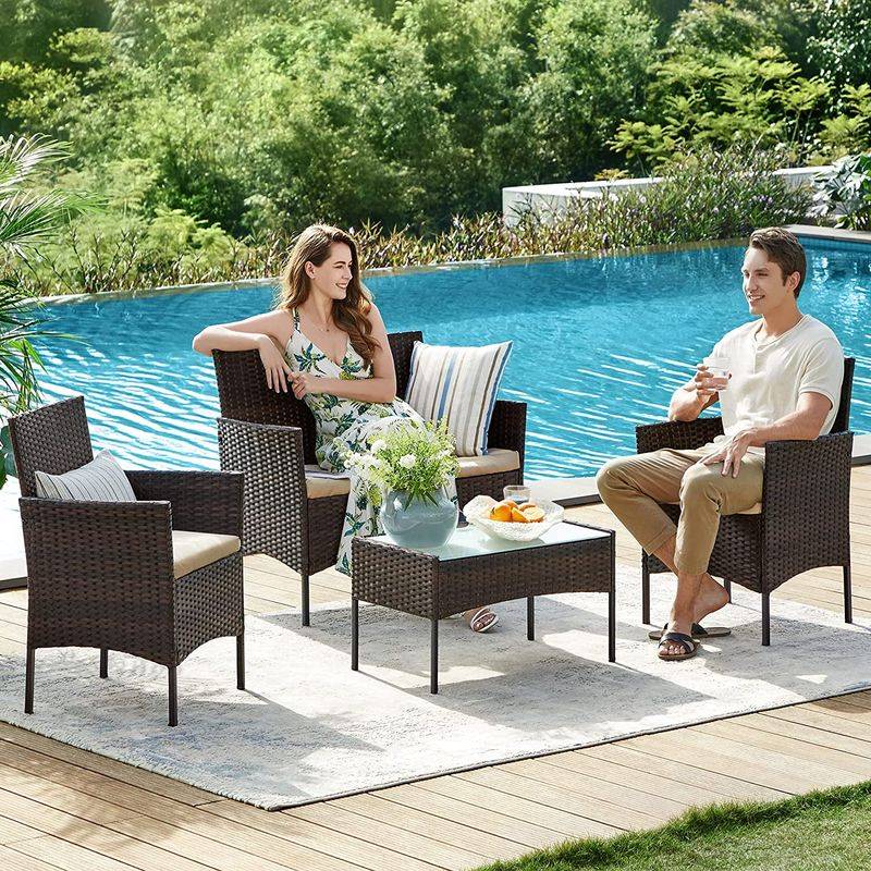 Songmics SONGMICS Gartenmöbel-Set aus PE-Polyrattan Neuheiten