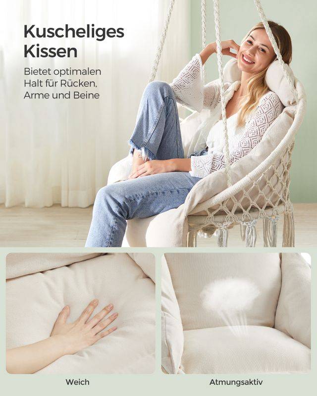 Songmics SONGMICS Hängestuhl für Garten mit dickem Kissen Bis zu 60% Rabatt