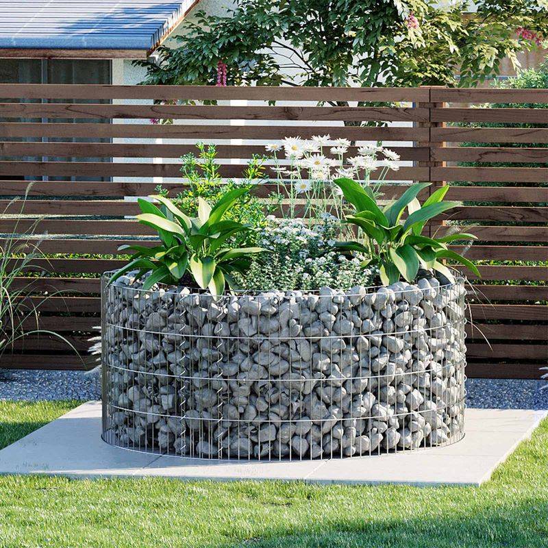 Songmics SONGMICS Gabione Ø 90 cm, Höhe 40 cm Bis zu 55% Rabatt