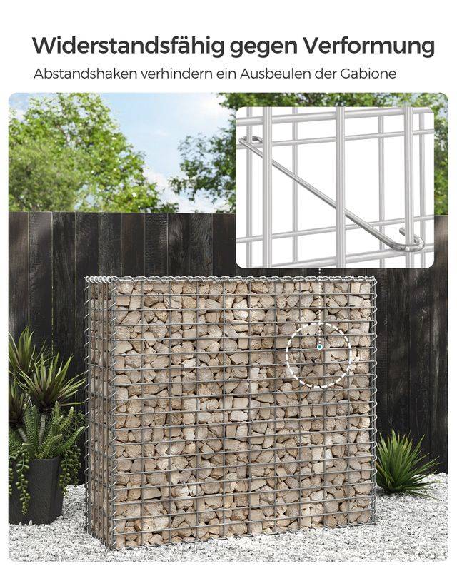Songmics SONGMICS Gabionenkörbe verzinkt mit 5 x 10 cm Maschenweite Nur noch ein Tag übrig