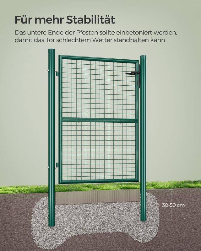 Songmics SONGMICS Gartentor aus verzinktem Stahl 50% Rabatt mit kostenlosem Versand