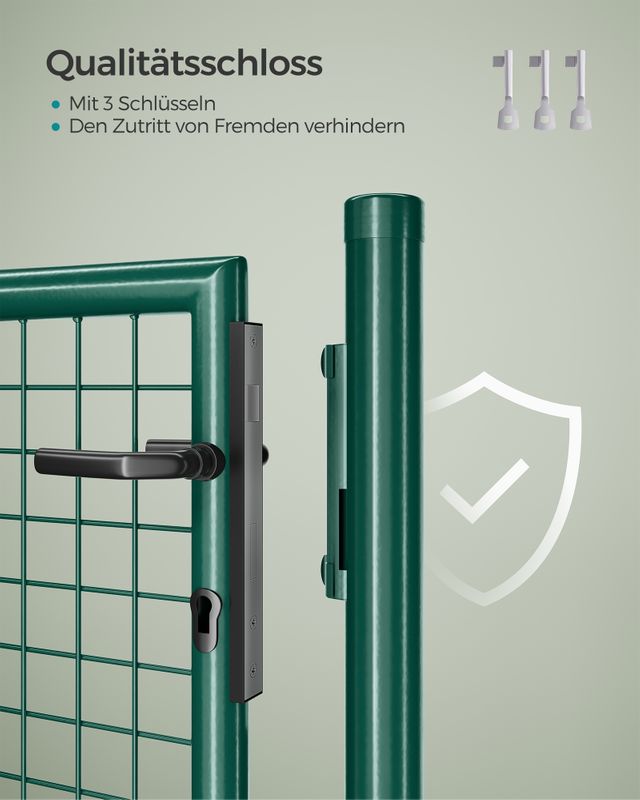 Songmics SONGMICS Gartentor aus verzinktem Stahl 50% Rabatt mit kostenlosem Versand
