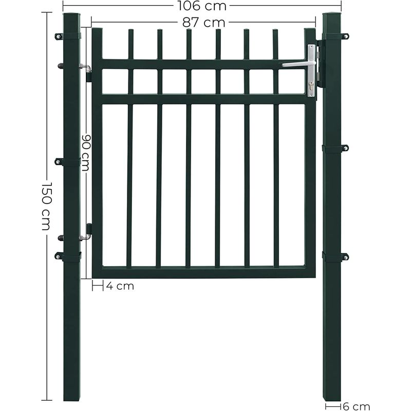 Songmics SONGMICS Gartentor klein aus Metall Clearance-Verkauf