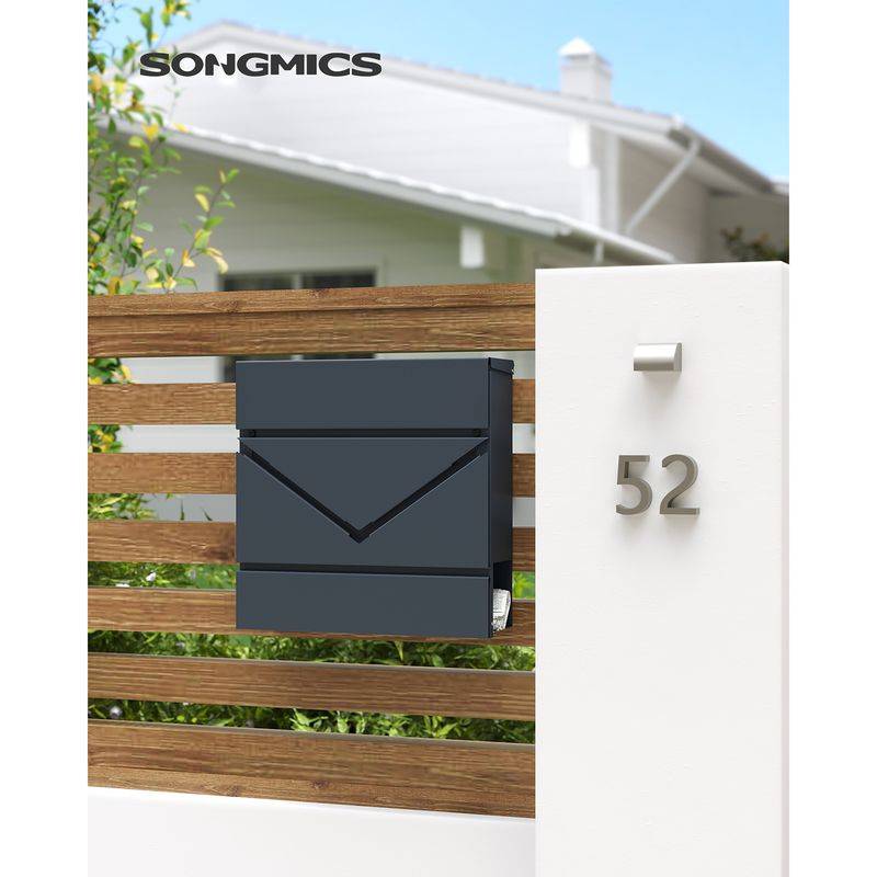 Songmics SONGMICS Briefkasten mit Zeitungsfach