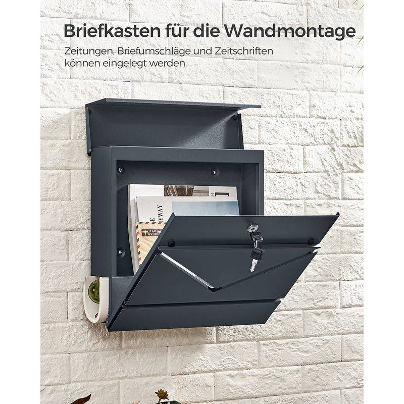 Songmics SONGMICS Briefkasten mit Zeitungsfach Black Friday Preise