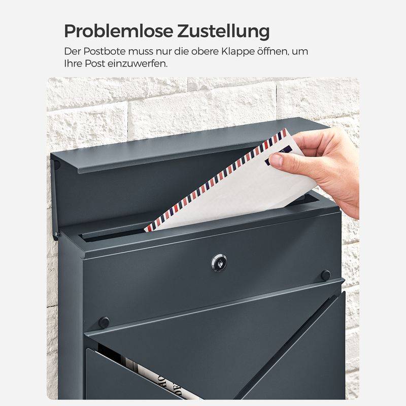 Songmics SONGMICS Briefkasten mit Zeitungsfach Black Friday Preise