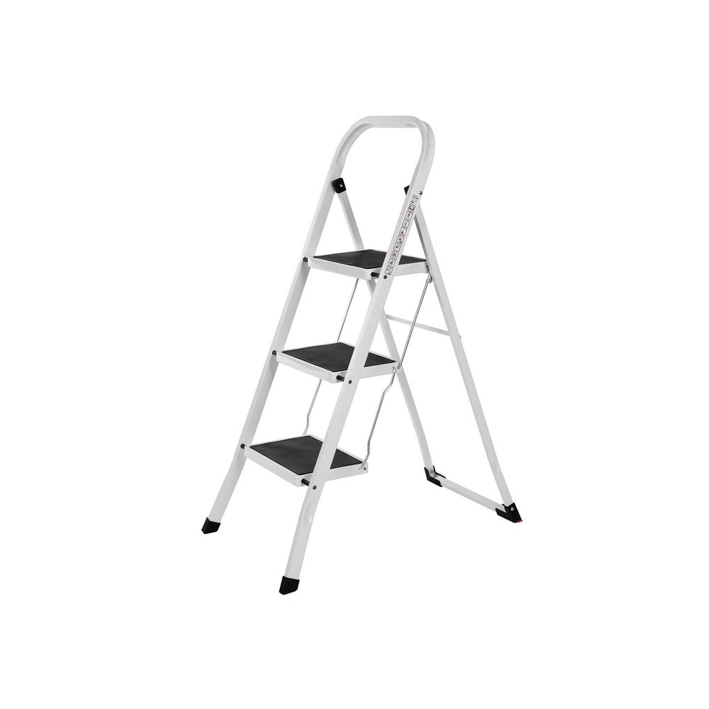Songmics SONGMICS Haushaltsleiter 3 Stufen Weiß