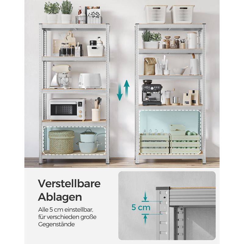 Songmics SONGMICS Lagerregal mit 5 verstellbaren Ablagen Fabrikpreis
